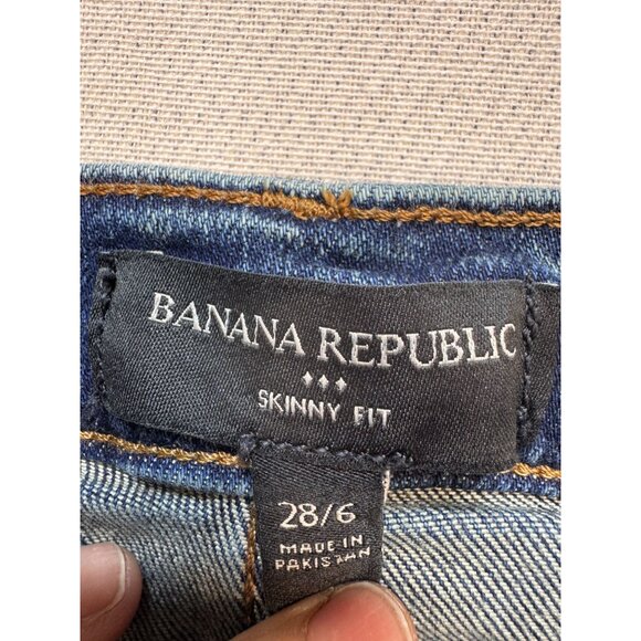 Banana Republic Womens Skinny Jeans Size 28/6 Blue Denim Medium Wash Casual - Picture 2 of 13